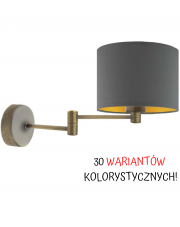 LAMPA ŚCIENNA KINKIET BLUES PRZEGUB WALEC GOLD